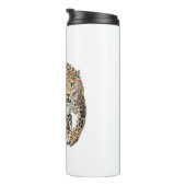 Bouteilles Isothermes aquarelle léopard jungle chat peint vert animal (Tourné sur la droite)