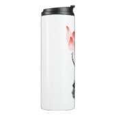 Bouteilles Isothermes Aquarelle Lotus Floral Chinoiserie Freehand Art (Tourné sur la gauche)