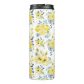 Bouteilles Isothermes Aquarelle Motif Floral Jaune (Dos)