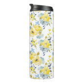 Bouteilles Isothermes Aquarelle Motif Floral Jaune (Tourné sur la droite)