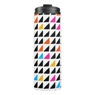 Bouteilles Isothermes Aquarelle motif moderne avec triangles bleus. Mer