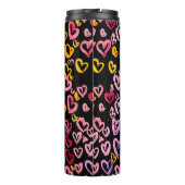 Bouteilles Isothermes Aquarelle motif transparent avec les coeurs. (Dos)