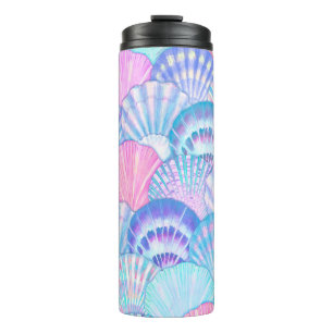 Bouteilles Isothermes Aquarelle motif transparent. Main dessinée