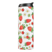 Bouteilles Isothermes Aquarelle Peinture motif transparent de strawberri (Tourné sur la gauche)