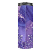 Bouteilles Isothermes Aquarelle personnalisée violet blanc Mandala (Dos)