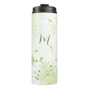 Bouteilles Isothermes Aquarelle Plaques Vert et Sage