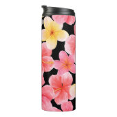 Bouteilles Isothermes Aquarelle Plumeria Hibiscus Fleurs Motif (Tourné sur la droite)