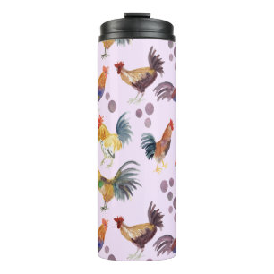 Bouteilles Isothermes Aquarelle Poulets OEufs Poules Barnyard Poules pou