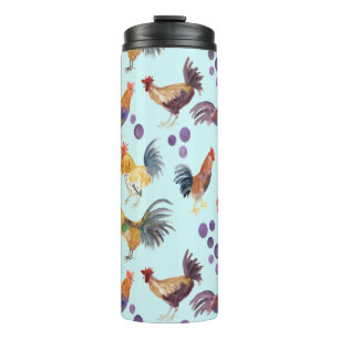 Bouteilles Isothermes Aquarelle Poulets OEufs Poules Barnyard Poules vio