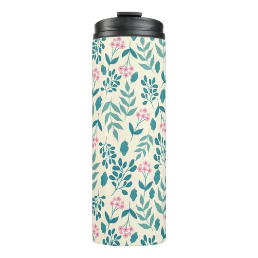 Bouteilles Isothermes aquarelle rose fleurs motif cool cadeau femme (Devant)