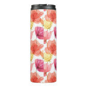 Bouteilles Isothermes Aquarelle rose magenta et orange Florale (Dos)