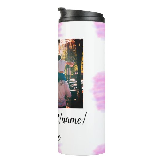 Bouteilles Isothermes Aquarelle rose violet père fils papa ajouter l'ima (Tourné sur la droite)