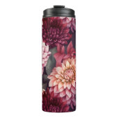 Bouteilles Isothermes Aquarelle Rouge rose Dahlia Motif Design (Devant)