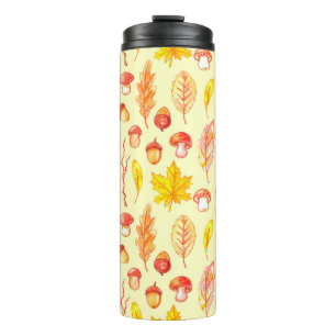 Bouteilles Isothermes Aquarelle sans couture motif d'illustrati isolé