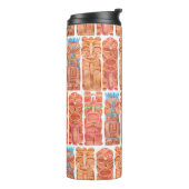 Bouteilles Isothermes Aquarelle tiki hawaii totem sans couture motif (Tourné sur la gauche)