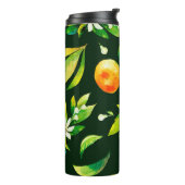 Bouteilles Isothermes Aquarelle transparente agrumes et pattes feuilles (Tourné sur la gauche)