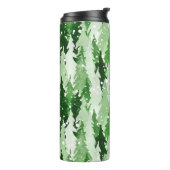 Bouteilles Isothermes Aquarelle transparente motif avec pins verts  (Tourné sur la gauche)