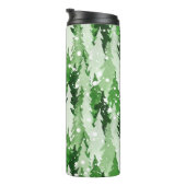 Bouteilles Isothermes Aquarelle transparente motif avec pins verts  (Tourné sur la droite)
