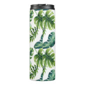 Bouteilles Isothermes Aquarelle Tropical Feuille Motif Monogramme (Dos)