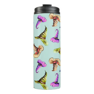 Bouteilles Isothermes Aquarelle vieux casquettes : arrière - plan bleu.
