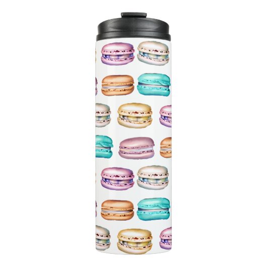 Bouteilles Isothermes Aquarelle vintage Macaron Cookies (Devant)