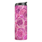 Bouteilles Isothermes Aquarelle violet rose Rose motif floral (Tourné sur la gauche)