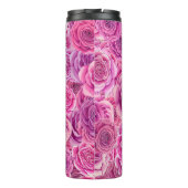 Bouteilles Isothermes Aquarelle violet rose Rose motif floral (Dos)