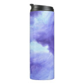 Bouteilles Isothermes Aquarelle violet vive Personnalisée avec nom (Tourné sur la droite)