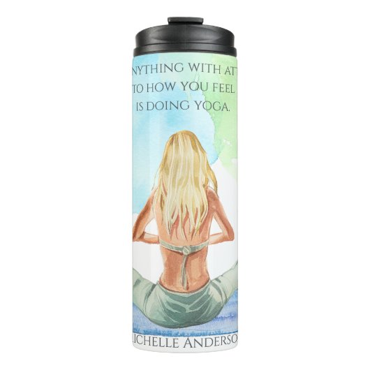 Bouteilles Isothermes Aquarelle Yoga Voyage Mug (Devant)