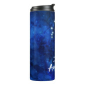 Bouteilles Isothermes Aquarius Zodiac Constellation Blue Galaxy Monogram (Tourné sur la gauche)