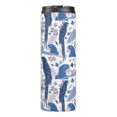 Bouteilles Isothermes Ara Parrot bleu Tropical Leave Motif Monogramme (Dos)