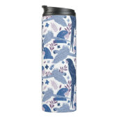 Bouteilles Isothermes Ara Parrot bleu Tropical Leave Motif Monogramme (Tourné sur la droite)