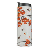Bouteilles Isothermes Arbre d'automne avec Feuilles et oiseaux. (Tourné sur la droite)