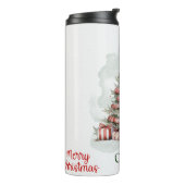 Bouteilles Isothermes Arbre de Noël blanc rouge classique (Tourné sur la gauche)