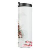 Bouteilles Isothermes Arbre de Noël blanc rouge classique (Tourné sur la droite)