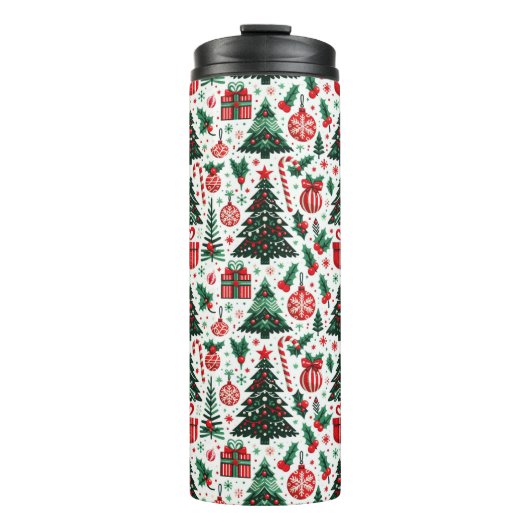 Bouteilles Isothermes Arbre de Noël, cadeaux, sucre de canne (Devant)