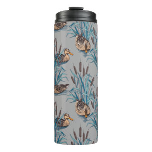 Bouteilles Isothermes arbre noir transparent avec motif de fleurs coloré