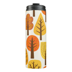 Bouteilles Isothermes Arbres d'automne, motif sans soudure.