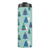 Bouteilles Isothermes Arbres de Noël, arrière - plan bleu (Devant)