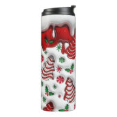 Bouteilles Isothermes Arbres de Noël rouges et blancs (Tourné sur la gauche)