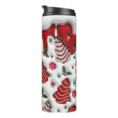 Bouteilles Isothermes Arbres de Noël rouges et blancs (Tourné sur la droite)