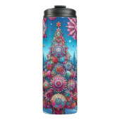 Bouteilles Isothermes Arbres de Noël vibrants dans la neige (Devant)