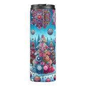 Bouteilles Isothermes Arbres de Noël vibrants dans la neige (Dos)