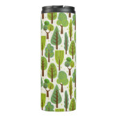 Bouteilles Isothermes Arbres d'été : Motif vert sans joint (Dos)