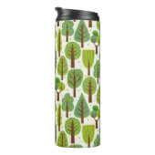 Bouteilles Isothermes Arbres d'été : Motif vert sans joint (Tourné sur la droite)