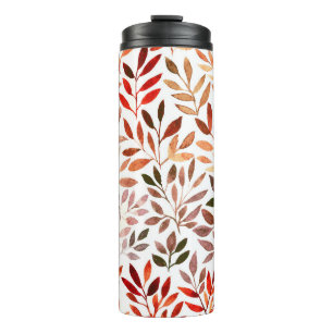 Bouteilles Isothermes Arbres rétro, aquarelle motif sans couture.