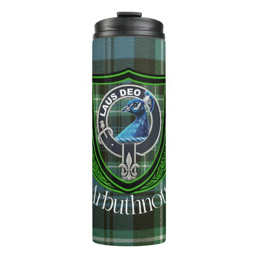 Bouteilles Isothermes Arbuthnott Scottish Clan Tartan et Crest (Devant)