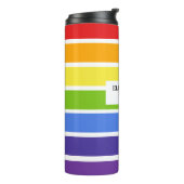 Bouteilles Isothermes Arc-en-ciel découpé Nom personnalisé brassée (Tourné sur la gauche)