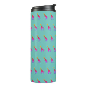 Bouteilles Isothermes Arc-en-ciel Giraffe Tumbler - Aqua arrière - plan