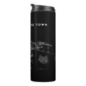 Bouteilles Isothermes Architecture de Cape Town Boulangerie Dessin (Tourné sur la droite)